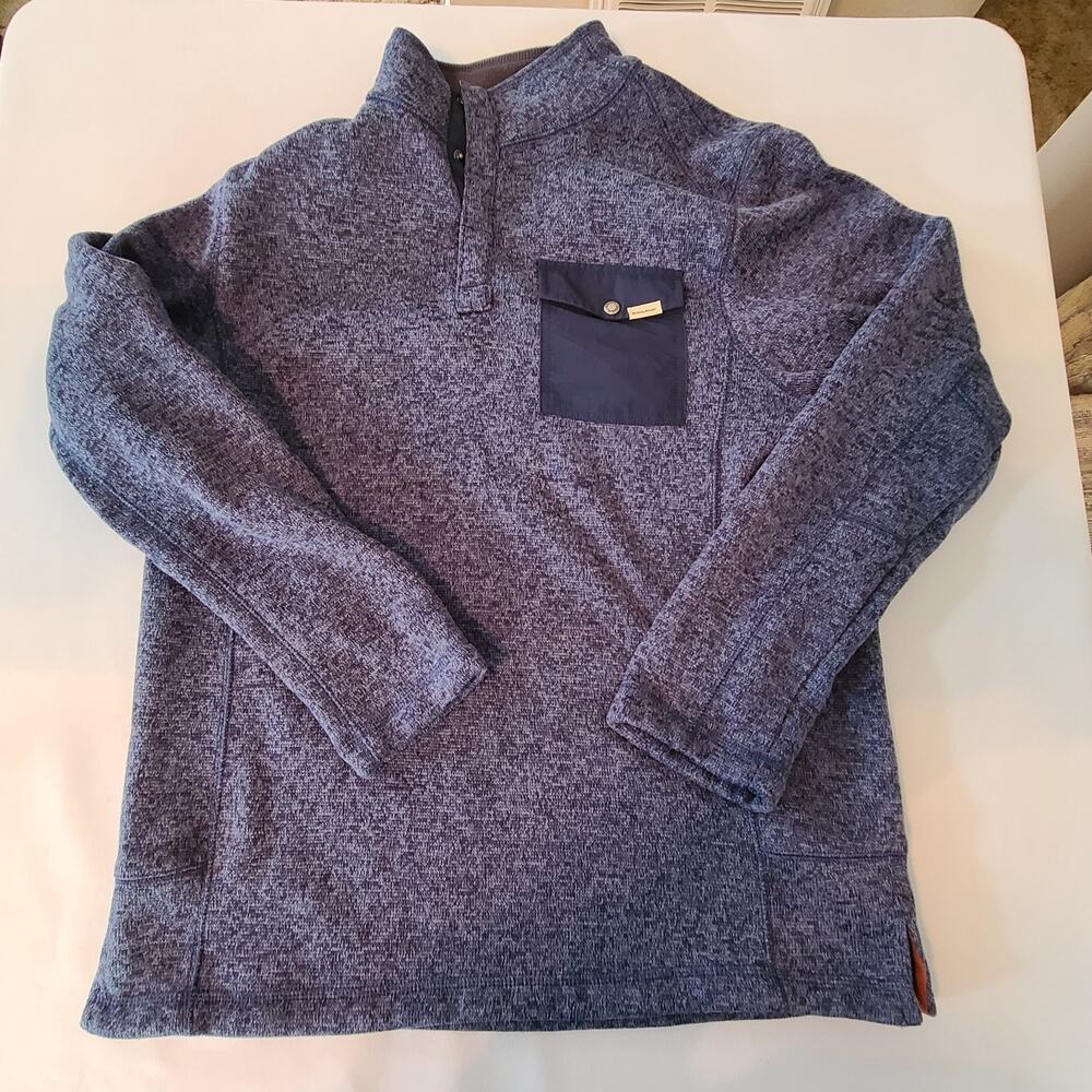 Woolrich 1/4 Snap Pullover Jacket Size Medium Blue - image 3